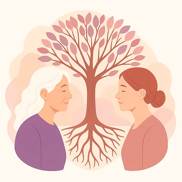 Ilustrație simbolică despre legăturile dintre generații